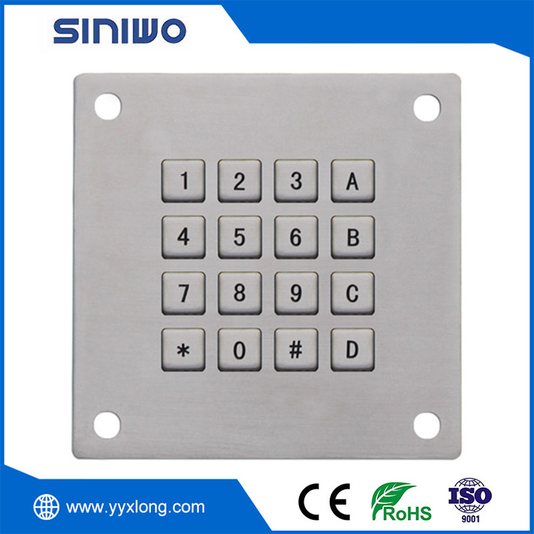 Pang-industriya na Waterproof Stainless Steel Keypad